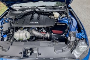 Ford Mustang Performance Air Intake - CORSA Performance - Closed Box with Matte Forged Carbon Fiber Air Duct, DryTech 3D No Oil Filter - `18-`23